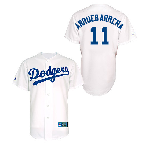 Erisbel Arruebarrena #11 Youth Baseball Jersey-L A Dodgers Authentic Home White MLB Jersey